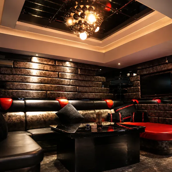 Black brick KTV lounge room