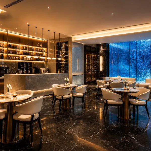 Bar-style dining lounge