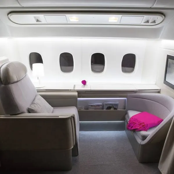 Aircraft cabin themed room