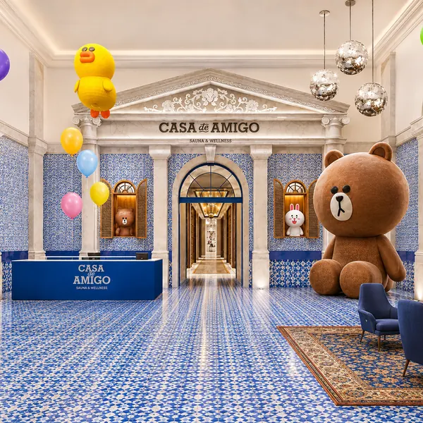 Casa Amigo mall-style lobby area